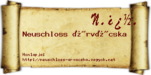 Neuschloss Árvácska névjegykártya